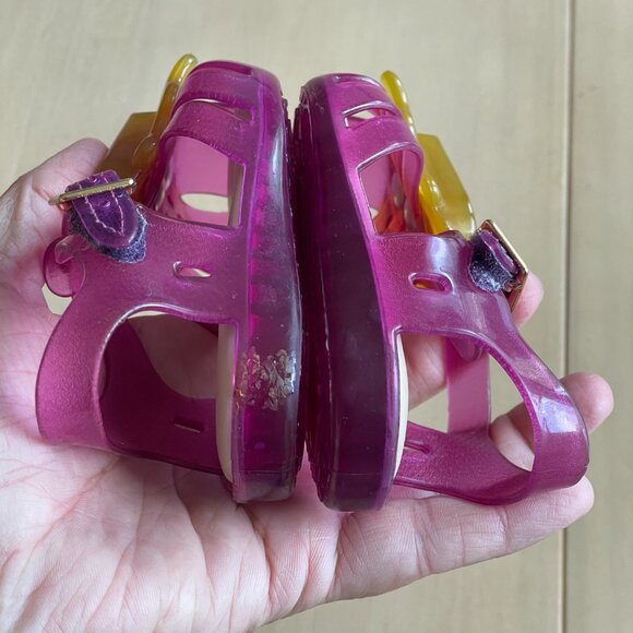 Mini Melissa Aranha Melted Popsicle Pink & Yellow Jelly Sandals - Size 5 - Picture 8 of 8
